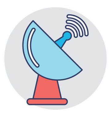  Çanak anten vektör simgesi