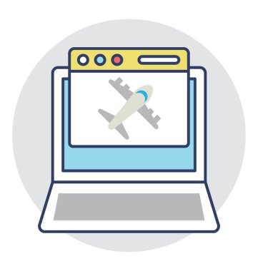  İniş sayfası vektörü simgesi