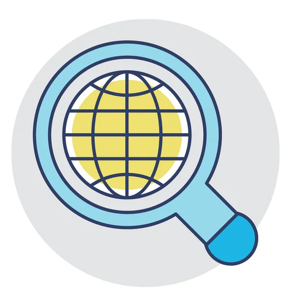 Icono de vector de búsqueda global — Vector de stock