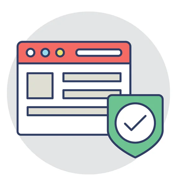 Web Security Vector Icono — Vector de stock