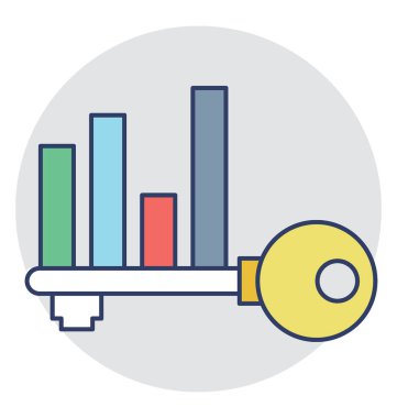  Anahtar kelime sıralaması vektör simgesi
