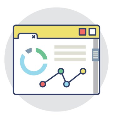  Web analiz vektör simgesi 