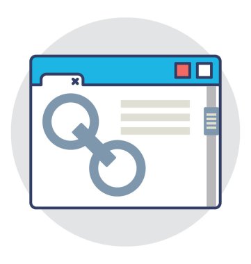  Geri bağlantıları vektör simgesi