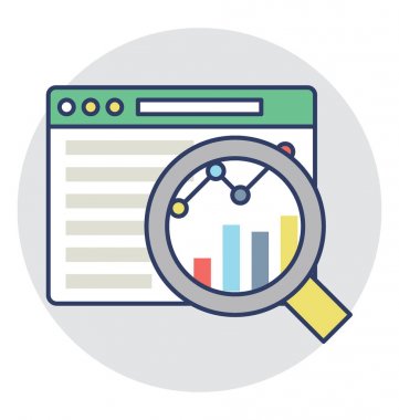  Web analiz vektör simgesi