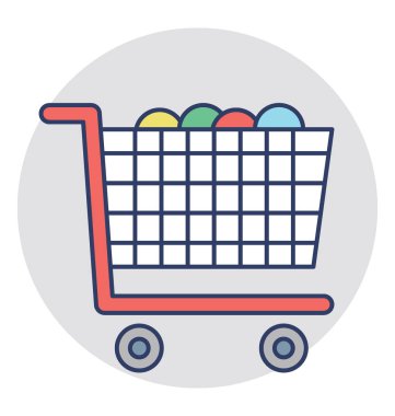  Alışveriş arabası vektör simgesi