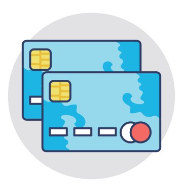  Kredi kartı vektör simgesi