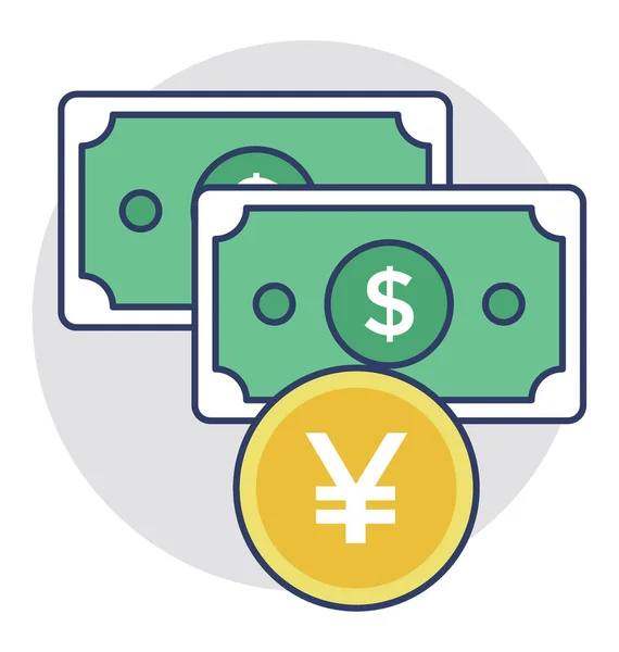 Geld vector pictogram — Stockvector