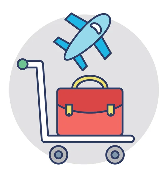 Aeroporto Checkout Vector Icon —  Vetores de Stock