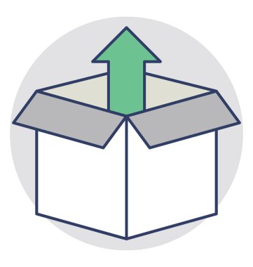  Teslimat kutusu vektör simgesi