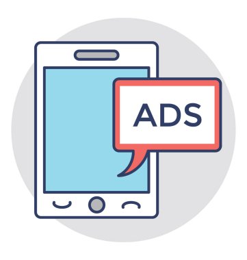  Mobil reklamlar vektör simgesi