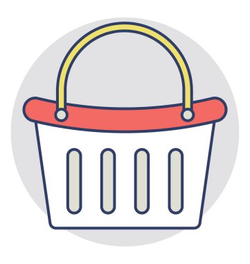  Alışveriş sepeti vektör simgesi