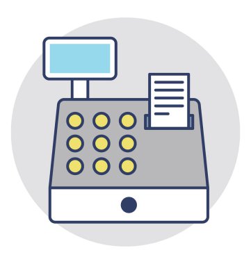  para kasası vektör simgesi