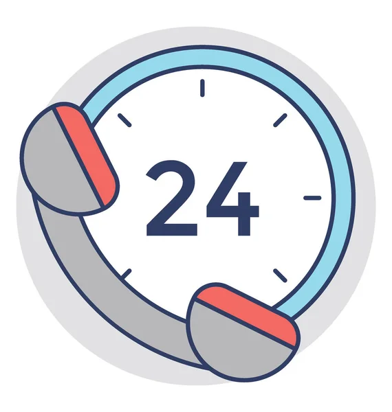 24 horas vector icono — Vector de stock