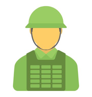  Silahlı asker vektör simgesi