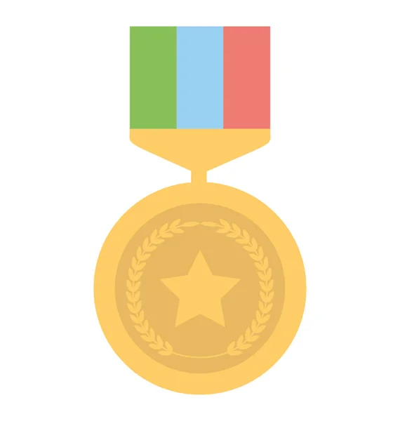 軍メダル ベクトル アイコン — ストックベクタ
