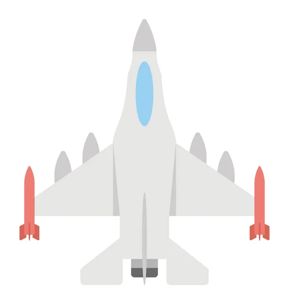 Luchtmacht Jet Vector Icon — Stockvector