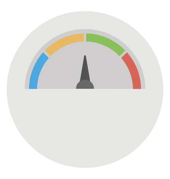 Speedometer Vector Icon — Stock Vector