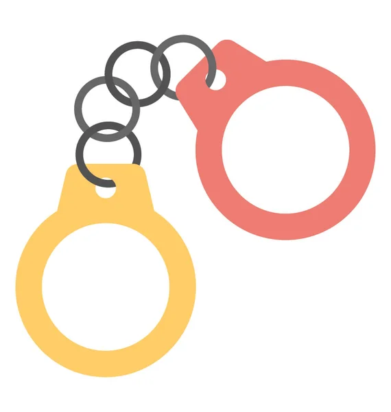 Handcuff Vector Icon — Stock Vector