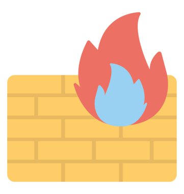  Güvenlik Duvarı vektör simgesi