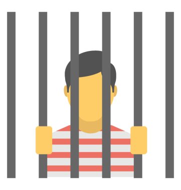  Hapishane hücre vektör simgesi