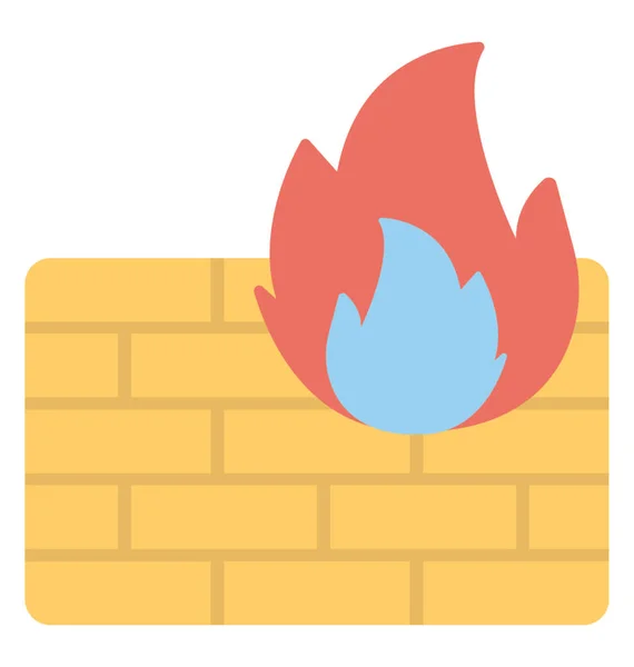 Brandväggen vektor icon — Stock vektor