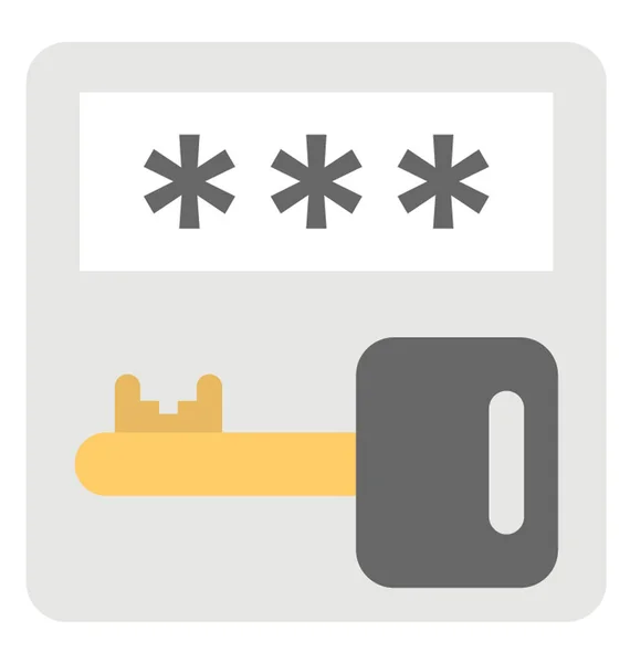 Password Security Vector Icon — Stock Vector
