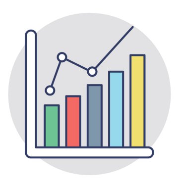  iş grafiği vektör simgesi