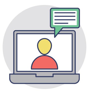  Online danışmanlık vektör simgesi