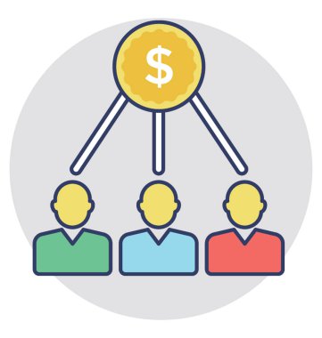  Çalışanın ücret vektör simgesi