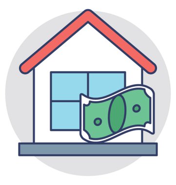  Ev kredisi vektör simgesi