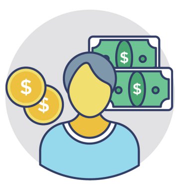  Maaş vektör simgesi