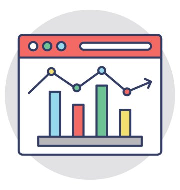  Web analiz vektör simgesi