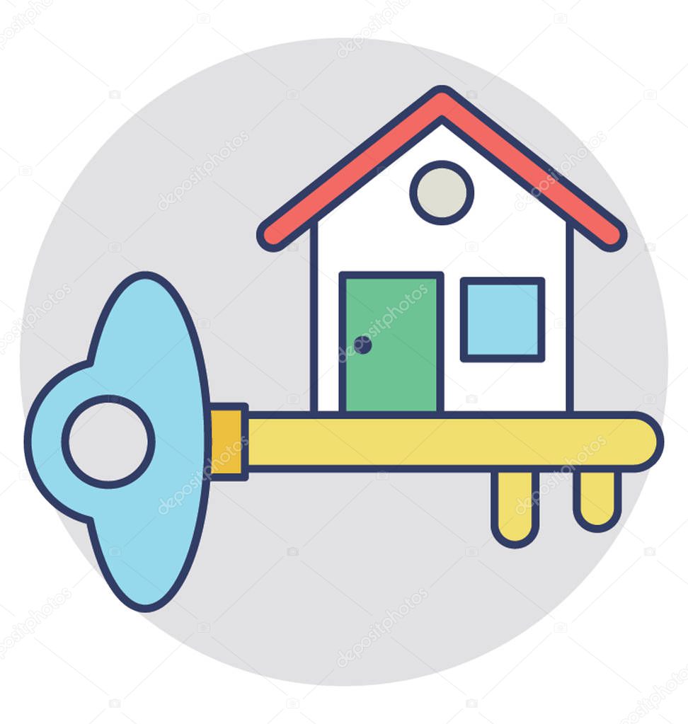  House Key Vector Icon