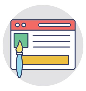  Web tasarımı vektör simgesi