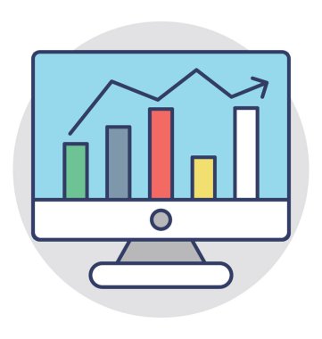  Online borsa vektör simgesi