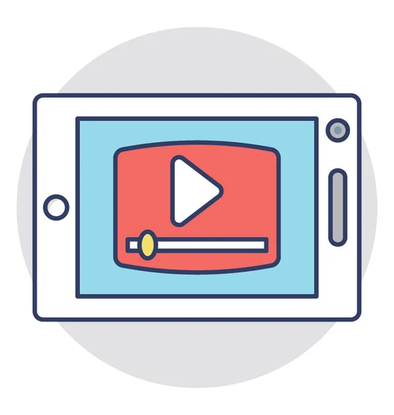 Video marketing vector icono — Archivo Imágenes Vectoriales