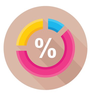  Göstergesi grafik vektör simgesi