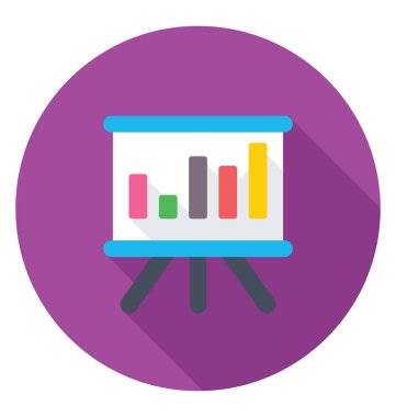  Grafik sunum vektör simgesi