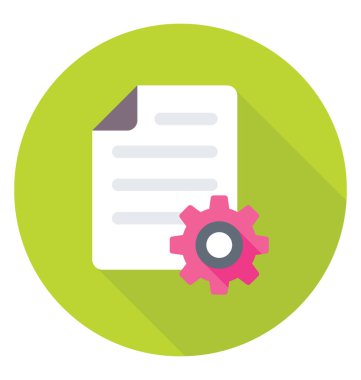  Dosya ayar vektör simgesi