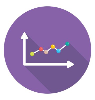  Çizgi grafik vektör simgesi