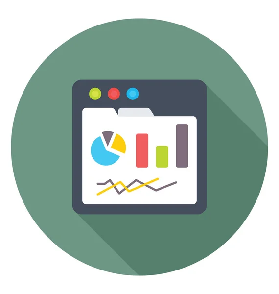 Web Analytics Vector Icon — Stock Vector