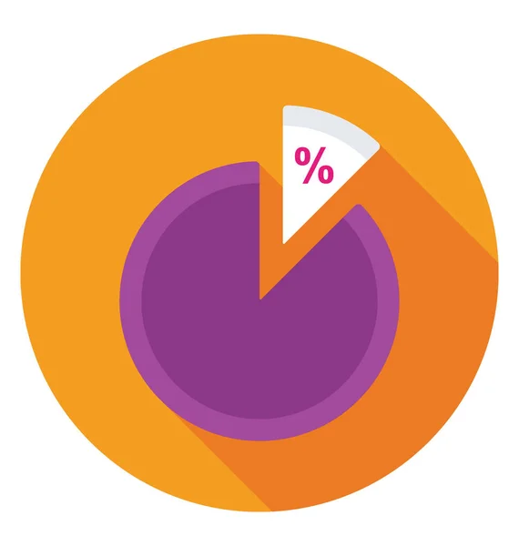 Percentage Graph Vector Icon — Stock Vector