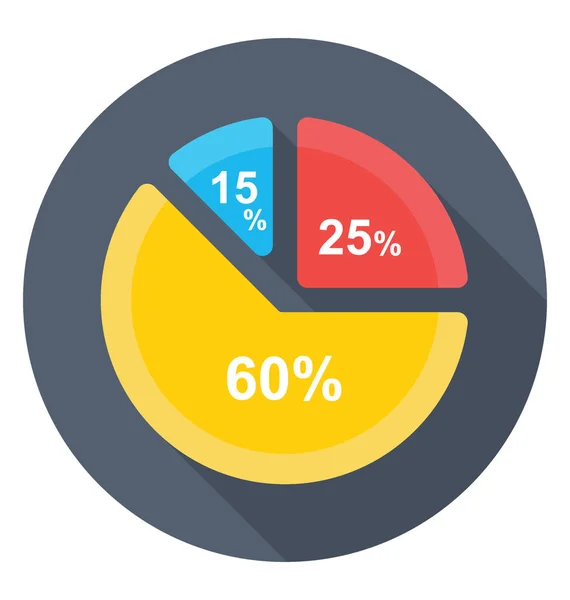 Percentage Graph Vector Icon — Stock Vector