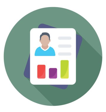  CV analiz vektör simgesi