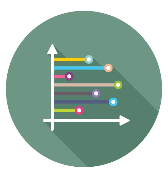 Horizontal Histogram Vector Icon — Stock Vector