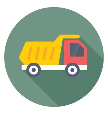  Damperli kamyon satırı vektör simgesi