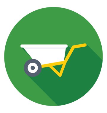  El arabası satırı vektör simgesi