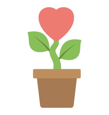  Kalp bitki vektör simgesi