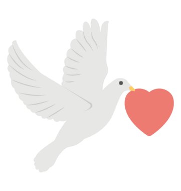  Aşk ileti vektör simgesi