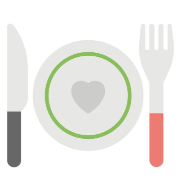  Yemek vektör simgesi